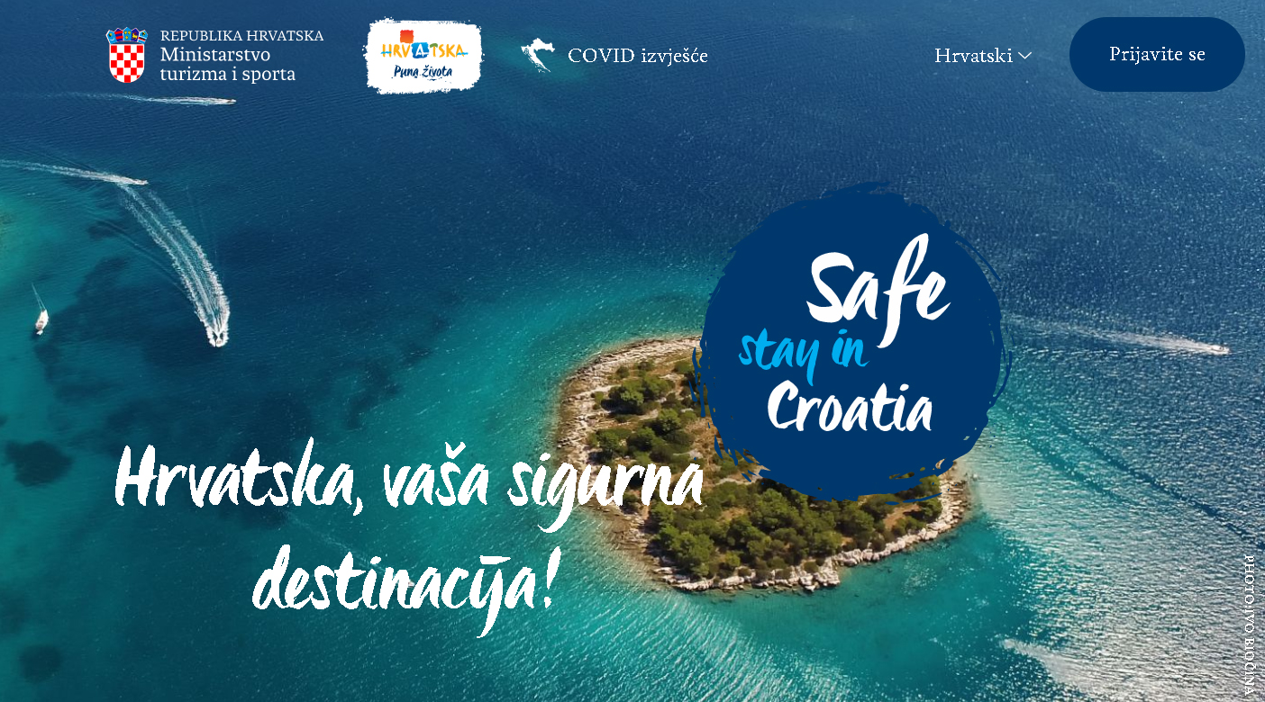 Protokol zaprimanja oznake sigurnosti Safe stay in Croatia