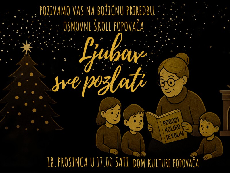 Božićna priredba učenika OŠ Popovača u Domu kulture, 18.12.2025.