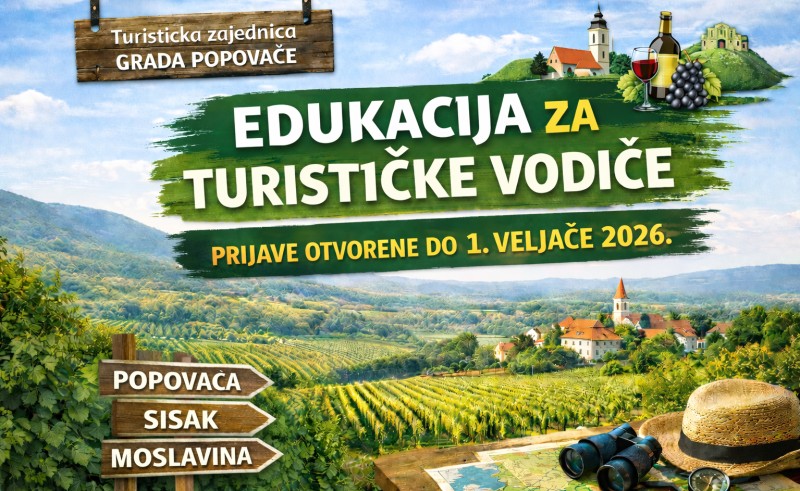 Javni poziv za iskaz interesa za edukaciju za turističke vodiče – Sisačko-moslavačka županija