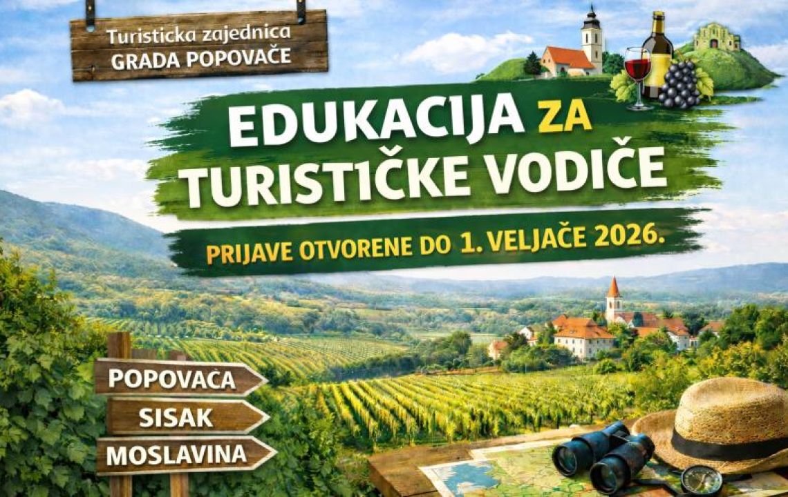 Javni poziv za iskaz interesa za edukaciju za turističke vodiče – Sisačko-moslavačka županija